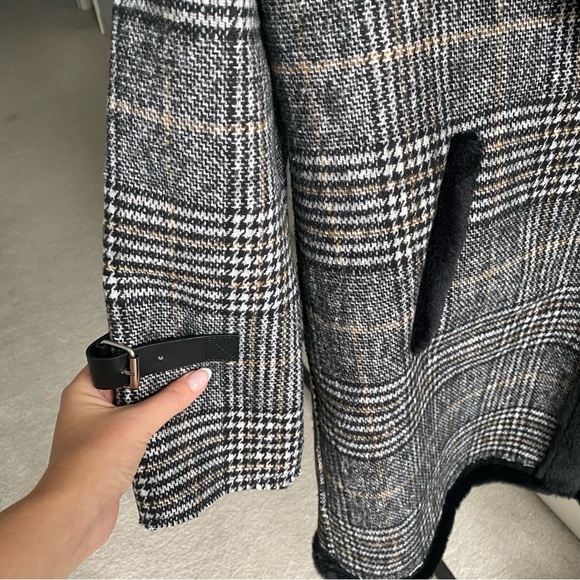 Nasty Gal Faux Fur Lined Coat with Buckle Features - Picture 8 of 9